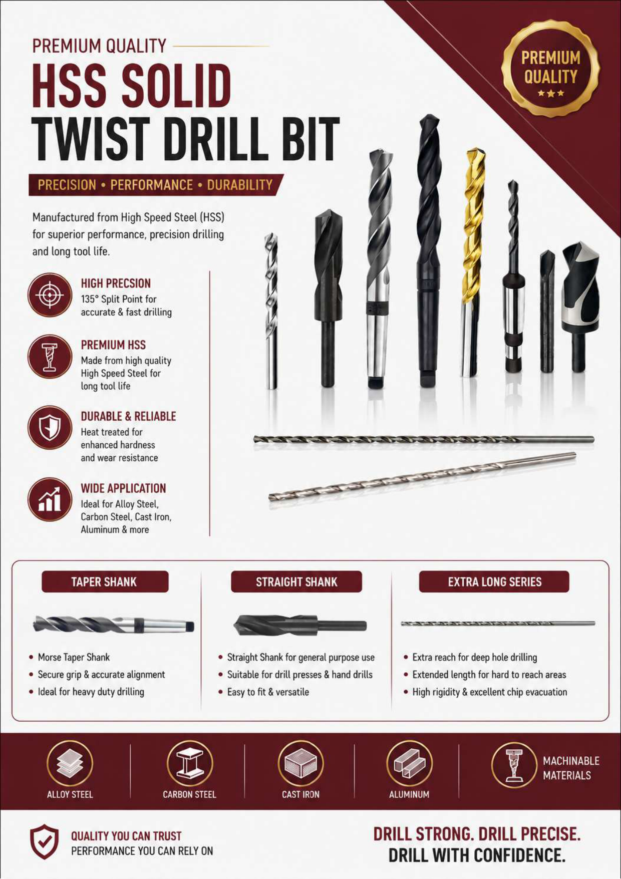 HSS Twist Drill Bits